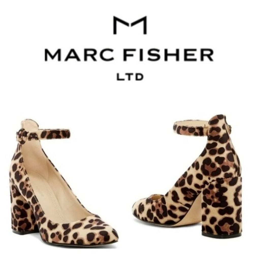 Marc Fisher ankle strap chunky heel